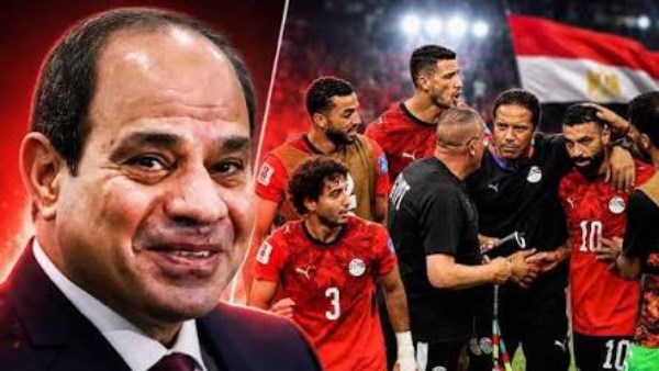الرئيس السيسي يتناول الغداء مع لاعبي المنتخب وأعضاء الجهاز الفني والاداري