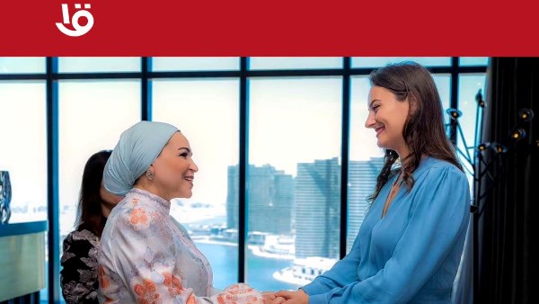 السيدة انتصار السيسي تعرب عن سعادتها بلقاء السيدة الأولى لجمهورية الجبل الأسود