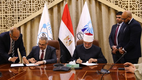 مفتي الجمهورية ورئيس هيئة الرقابة النووية يوقعان مذكرة تفاهم لتعزيز الوعي المجتمعي