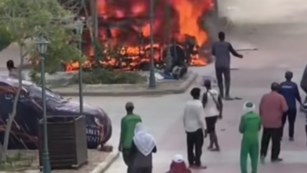 حريق فى الساحل الشمالى 