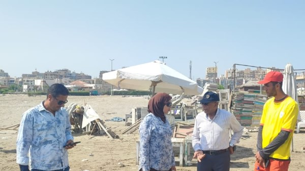 انتشار مكثف لفرق الإنقاذ والأحياء ومدينة بورفؤاد بطول الشواطئ لمتابعة تنفيذ الإجراءات والتوعية المستمرة للمصطافين