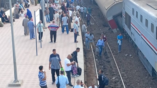 عربة قطار بمحطة محلة روح بطنطا 