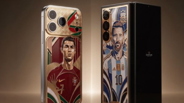 لعشاق كأس العالم.. كافيار تطلق هواتف فاخرة بصور رونالدو وميسي لعشاق كأس العالم.. كافيار تطلق هواتف فاخرة بصور رونالدو وميسي