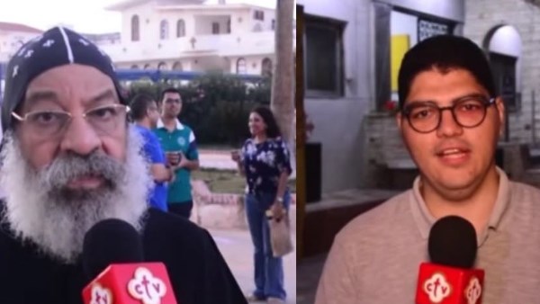الأنبا رافائيل والإعلامي كيرلس مجدي 