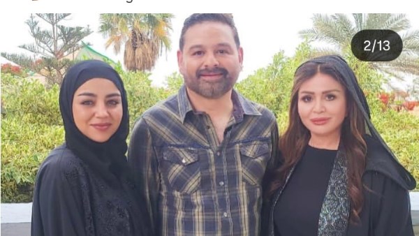 الهام شاهين و الهام صفي الدين من كواليس تصوير فيلم الحافي