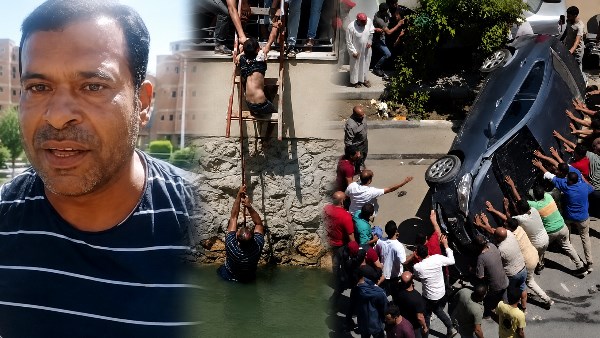 السويس.. وقت الشدة تظهر الجدعنة.. شاب ينقذ طفلًا وأهالي يرفعون سيارة لإنقاذ من بداخلها