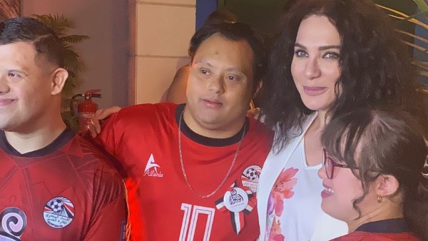 النجمة سلاف فواخرجي مع ذوي الهمم 