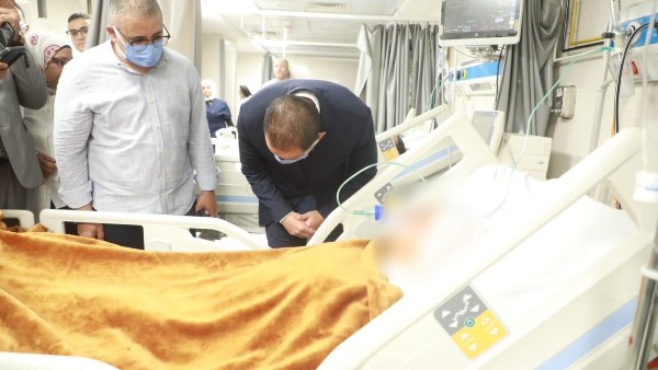 تفقد موقع حريق عيادة مدينة نصر ومركز الأورام