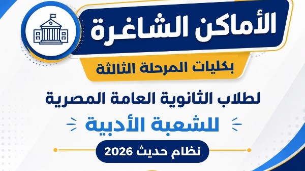 الأماكن الشاغرة 