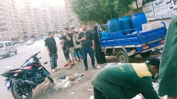 التحفظ على تروسيكل لإلقاء المخلفات