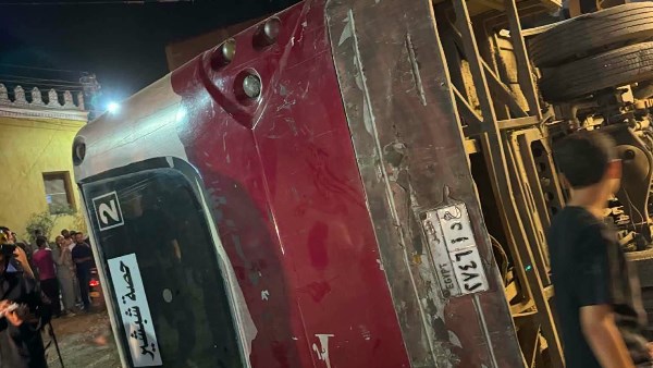 انقلاب اتوبيس بخط طنطا ـشبشير 