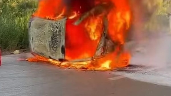 انفجار سيارة ميكروباص بالغربية