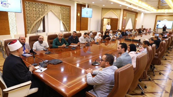 المفتي خلال المؤتمر الصحفي التحضيري للمؤتمر الدولي الـ11 للإفتاء