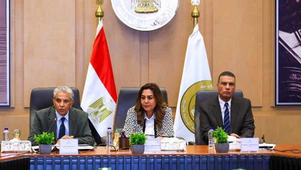 المحافظ مع وزيرة التنمية المحلية والبيئة 