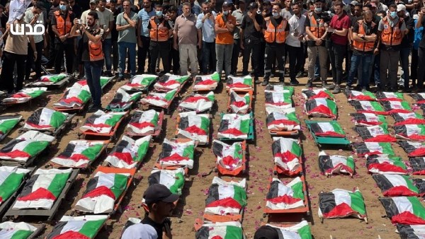 تشييع رفات 112 شهيدًا انتُشلت جثامينهم خلال  الأيام الأخيرة