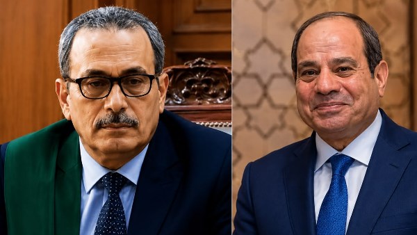 الرئيس عبد الفتاح السيسي والمستشار مجدي علي قاسم