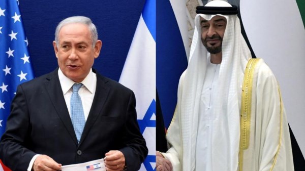 الشيخ محمد بن زايد ونتنياهو 
