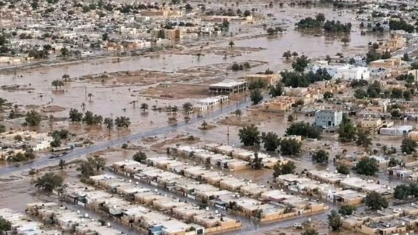 أقاليم تغرق بسبب الفيضانات في ليبيا