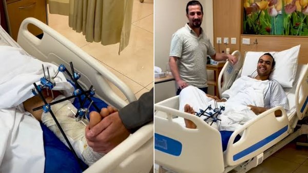 الشاب المصري مصطفى بعد نجاح العملية