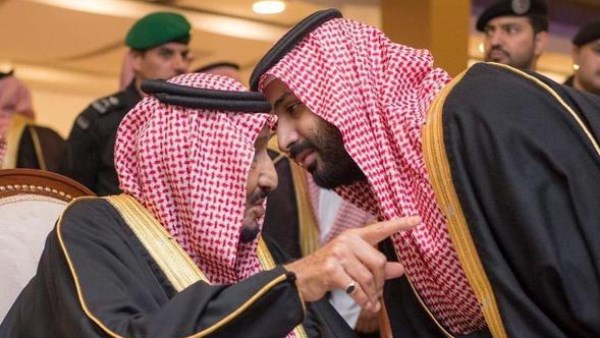صباح السمو الملكي الأمير محمد بن سلمان والملك سلمان بن عبدالعزيز 