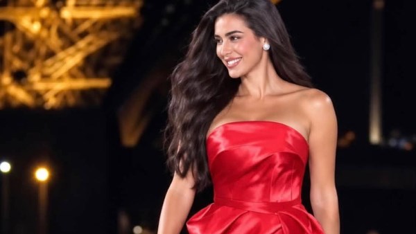 ياسمين صبرى تثير الجدل  في أسبوع الموضة بباريس 