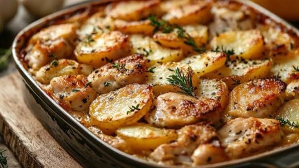 طريقة عمل صينية البطاطس بالزبادي والثوم