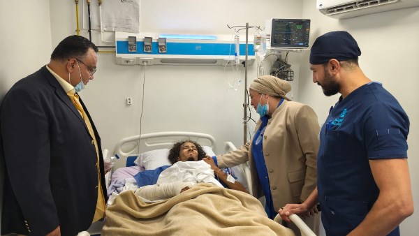 نبيلة حسن تزور مصابي أكاديميودة الفنون