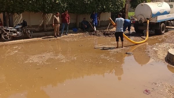 انفجار خط مياة