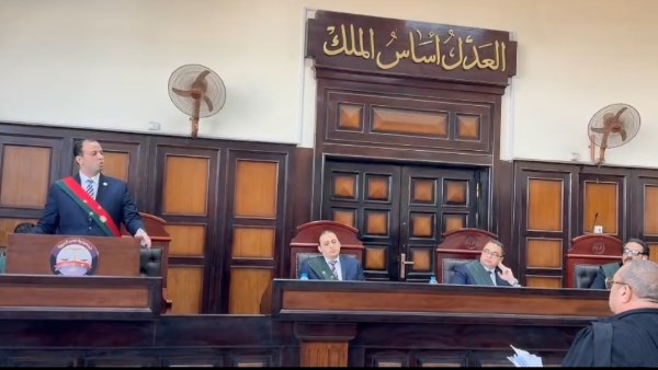 مرافعة رئيس نيابة الأموال العامة بأسيوط أمام المحكمة 