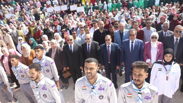 مراسم تحية العلم بجامعة قنا 