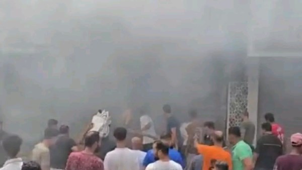 حريق بمحل مشويات فى العجمى