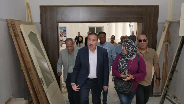 أبو ليمون يتفقد أعمال تطوير ورفع كفاءة مدرسة بورسعيد الثانوية بنات
