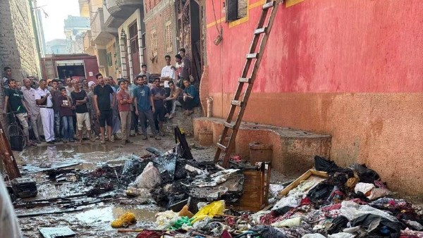 ماس كهربائي.. قوات الحماية المدنية بالغربية تخمد حريقا هائلا داخل منزل بسجين بقطور