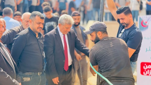 افتتاح مشروع بئر مياه في معهد الأزهر بغزة