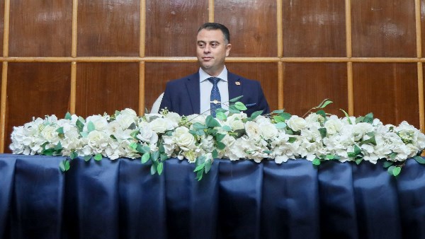 رئيس هيئة المحطات النووية خلال احفل 