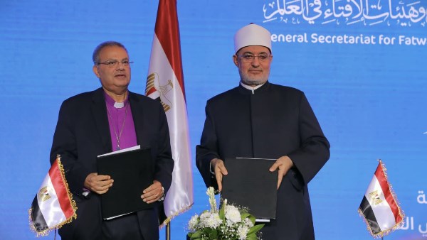 القس أندريه زكي ومفتي الجمهورية 