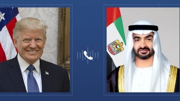 محمد بن زايد وترامب يبحثان سبل تعزيز التعاون الثنائي