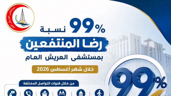 مدير مستشفى العريش العام يؤكد مواصلة التطوير وتحقيق أعلى مستويات جودة الخدمات الصحية