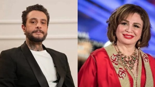الفنانة إلهام شاهين بموهبة الفنان أحمد الفيشاوي
