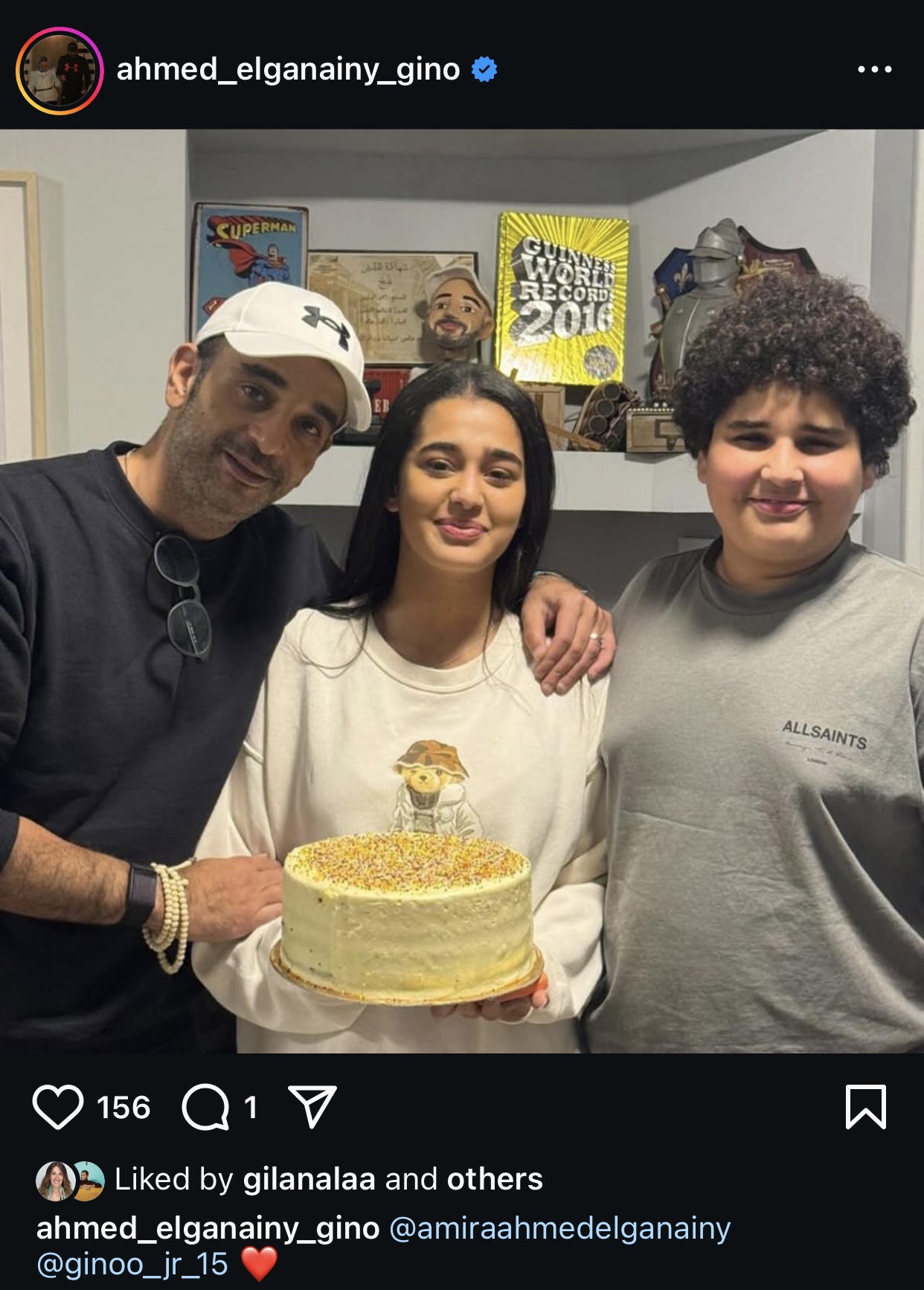 أحمد الجنايني يحتفل بعيد ميلاد ابنته على إنستجرام