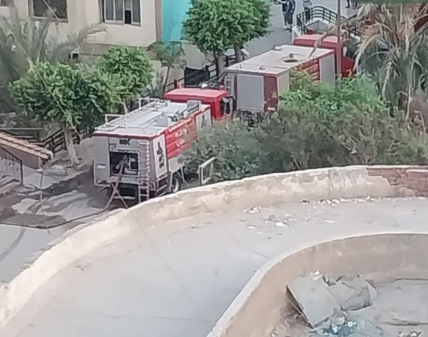 حريق مستشفى حلوان العام