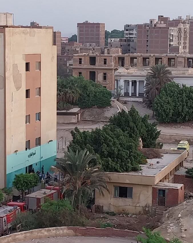 حريق مستشفى حلوان العام
