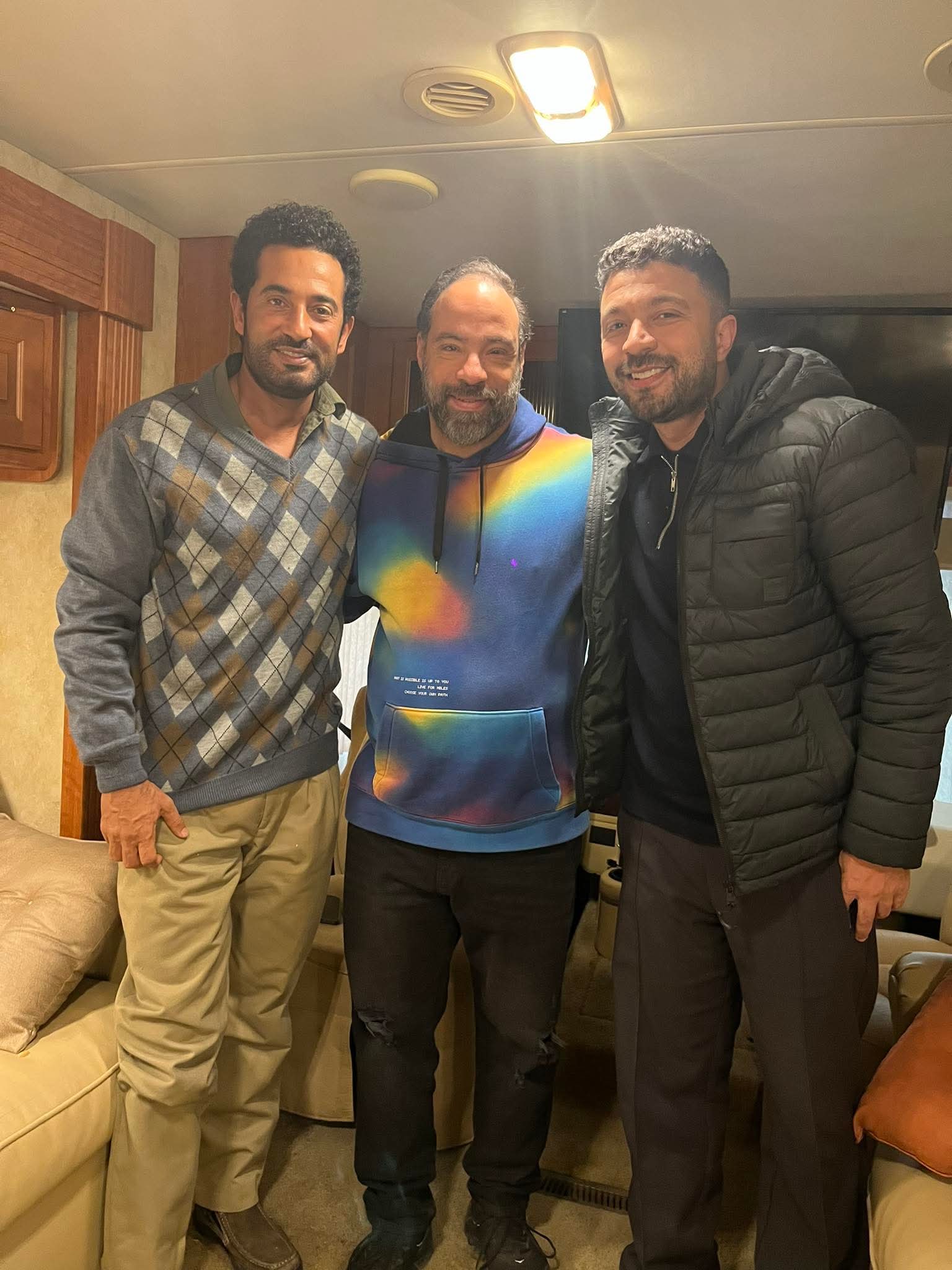 زائل عوني يتوسط عمرو سعد وأحمد خالد موسى بكواليس مسلسل إفراج&nbsp;